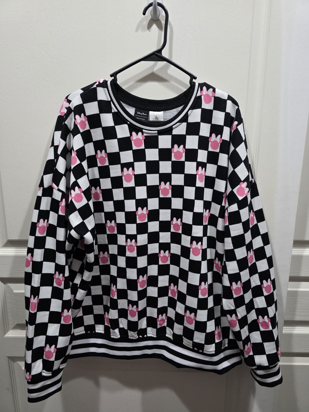 Disney Parks Her Universe Black & White Checkerboard Crewneck